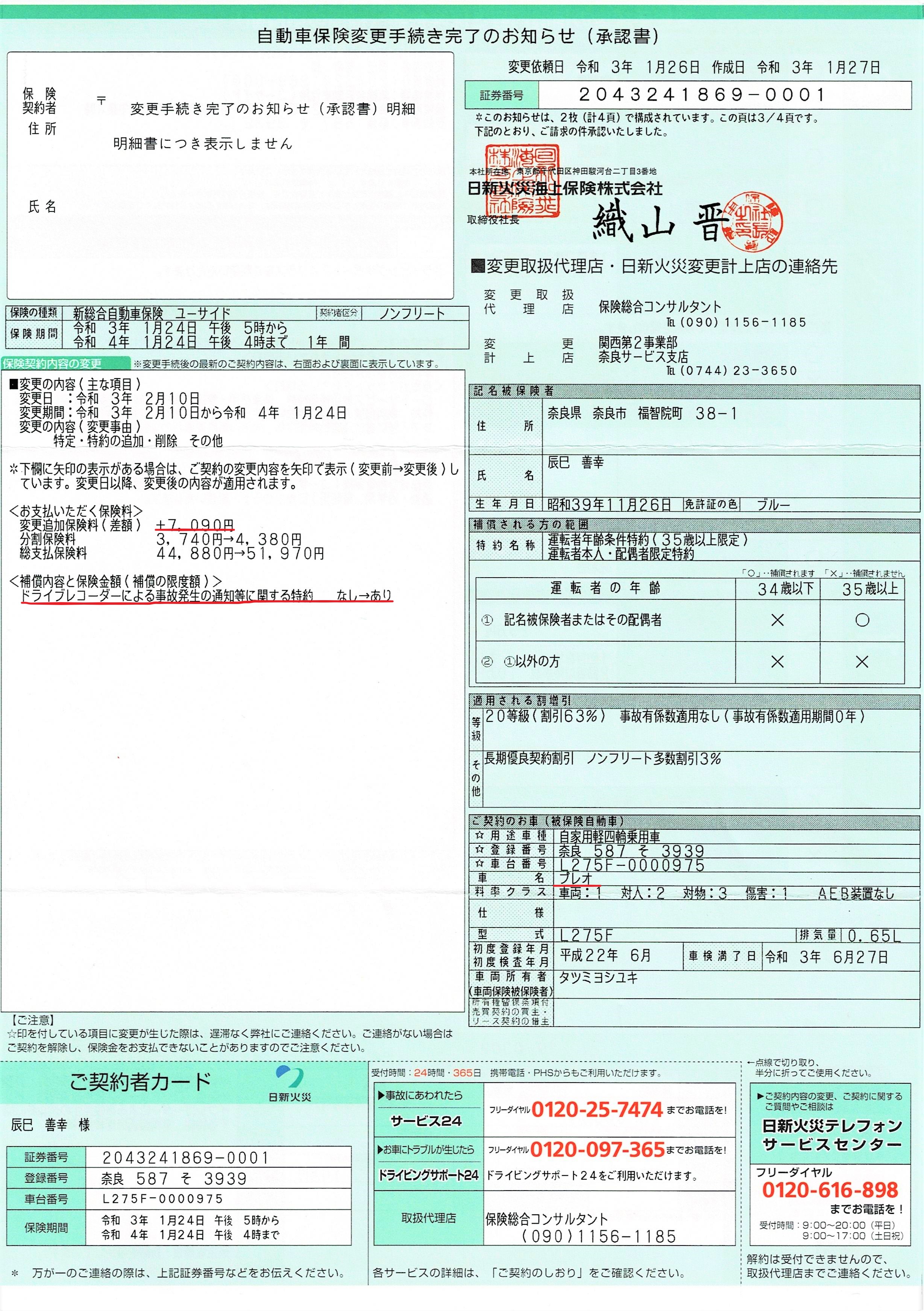 ドラレコ を2か月使って感想 スバルのプレオに搭載で解説します